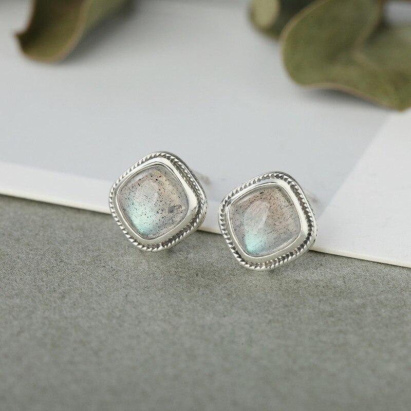 Natural Labradorite Gemstone Earrings