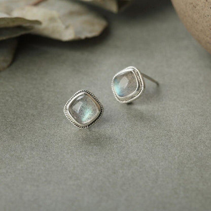 Natural Labradorite Gemstone Earrings