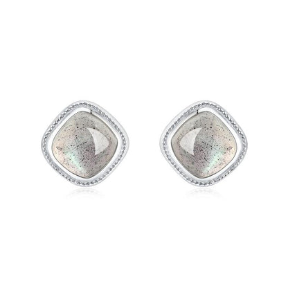 Natural Labradorite Gemstone Earrings