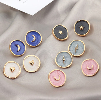 Dainty Astral Stud Earrings