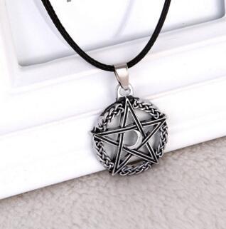 Crescent Moon Pentacle Necklace