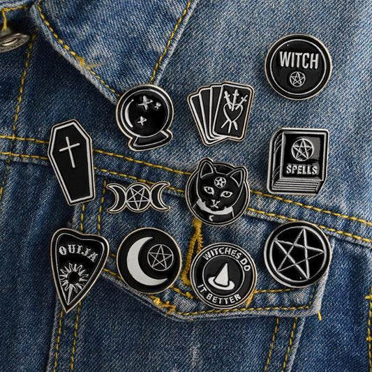 Witchery enamel pins