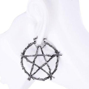 Branch pentagram earrings