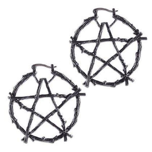 Branch pentagram earrings