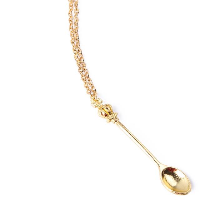Gold And Silver Plated Mini Tea Spoon Tiny Pendant Necklace For Women  Perfect For Dressing Up From Donet, $0.67 | DHgate.Com