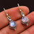 Dangle Drop Moonstone Earrings
