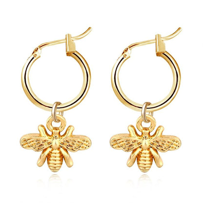 Queen Bee Hoop Earrings