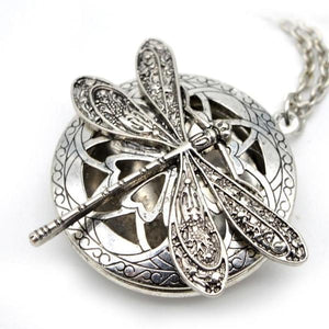 Dragonfly Essential Oil Diffuser Locket Necklace