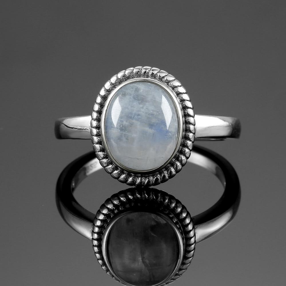 Moonstone Ring Sterling Silver 925 | 925 Sterling Silver Vintage Ring -  Vintage 925 - Aliexpress