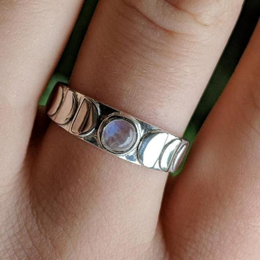 Moon Phase Crystal Ring