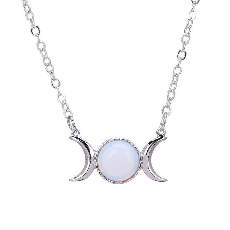 Triple moon necklace