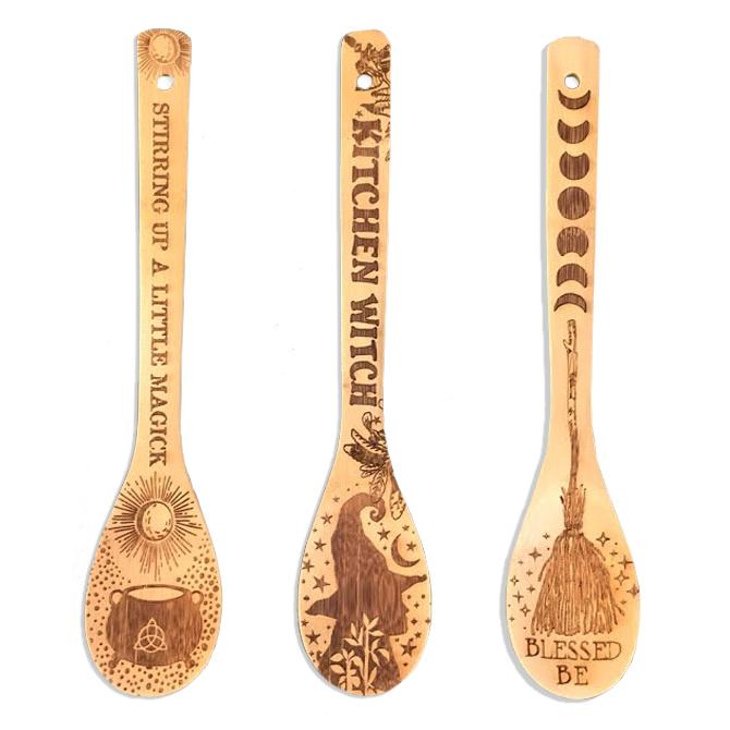 Witchy Bamboo Wooden Spoon