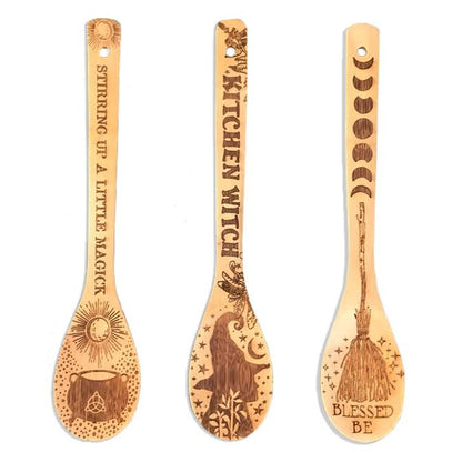 Witchy Bamboo Wooden Spoon