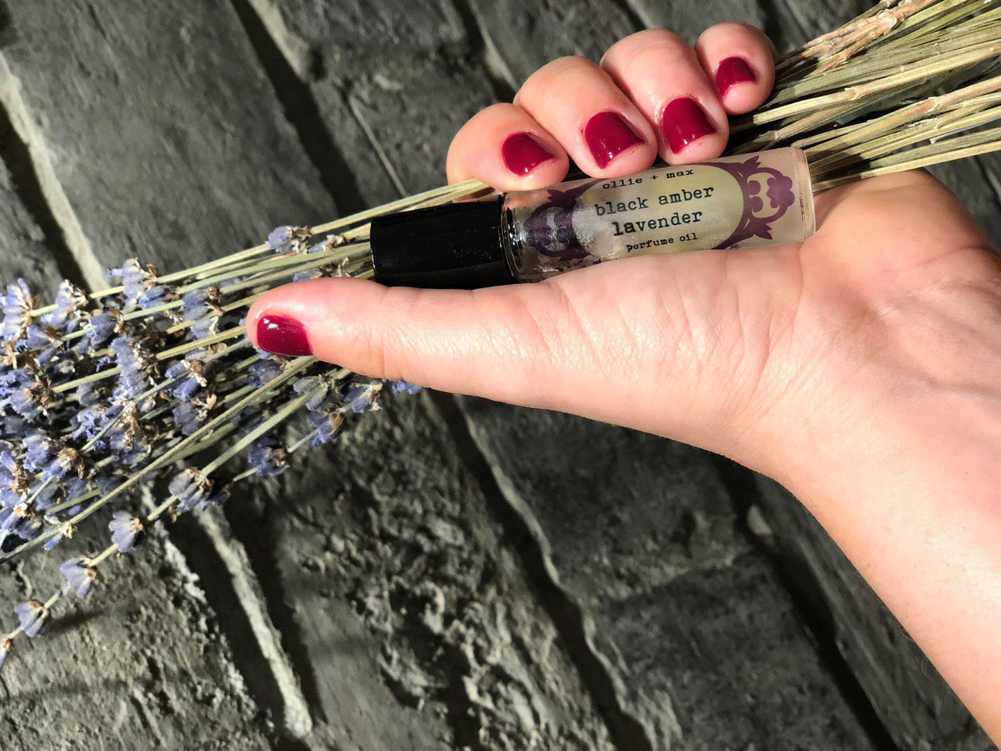 Black Amber and Lavender Vegan Perfume Oil